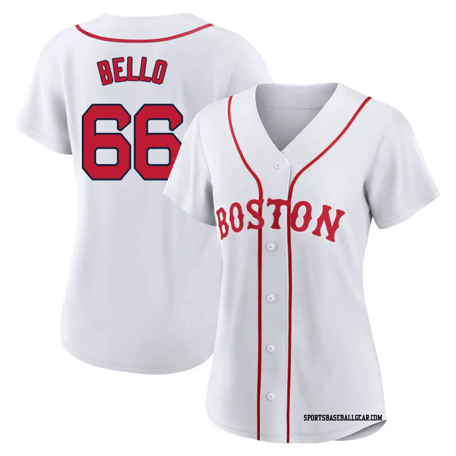 Brayan Bello Women's Boston Red Sox White Authentic 2021 Patriots' Day Jersey