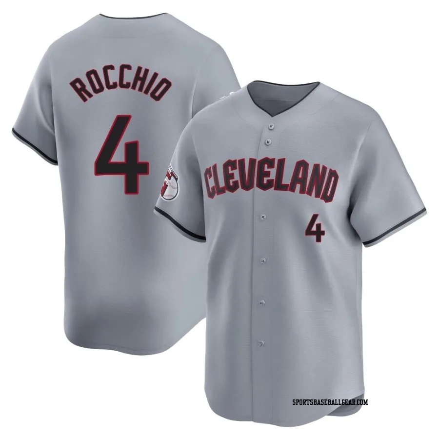 Brayan Rocchio Men's Cleveland Guardians Gray Limited Road Jersey