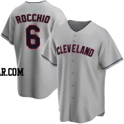 Brayan Rocchio Men's Cleveland Guardians Gray Replica Road Jersey