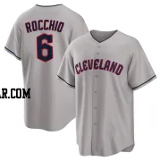 Brayan Rocchio Men's Cleveland Guardians Gray Replica Road Jersey