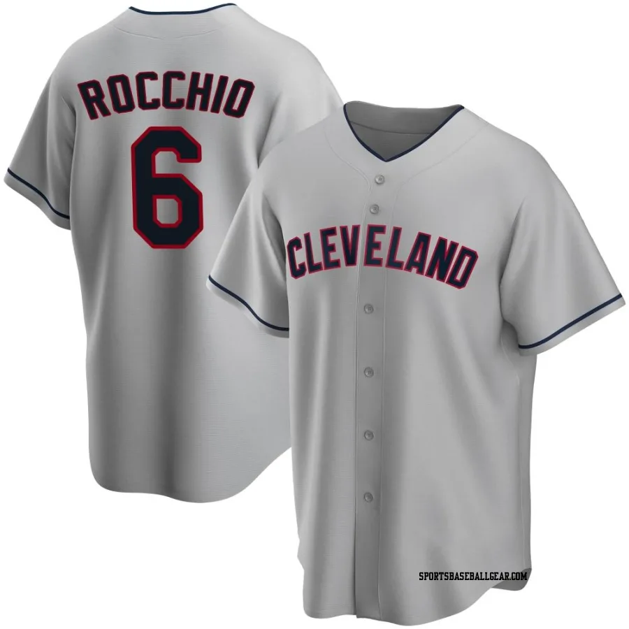 Brayan Rocchio Men's Cleveland Guardians Gray Replica Road Jersey