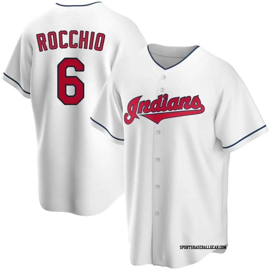 Brayan Rocchio Men's Cleveland Guardians White Replica Home Jersey