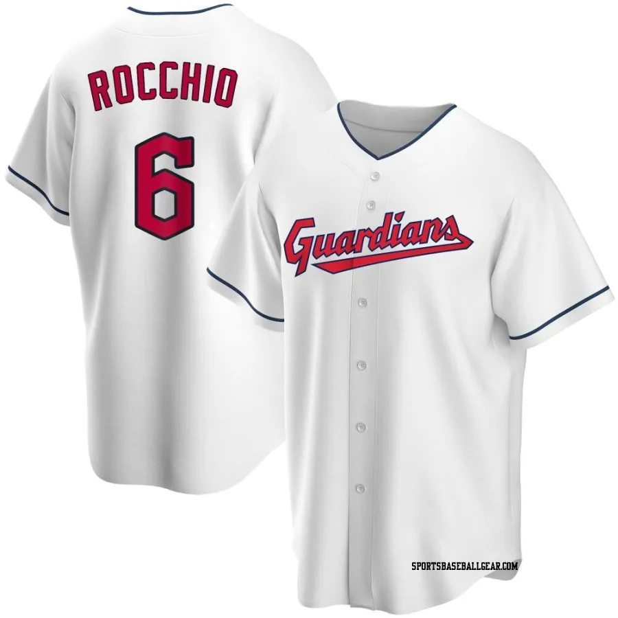 Brayan Rocchio Men's Cleveland Guardians White Replica Home Jersey