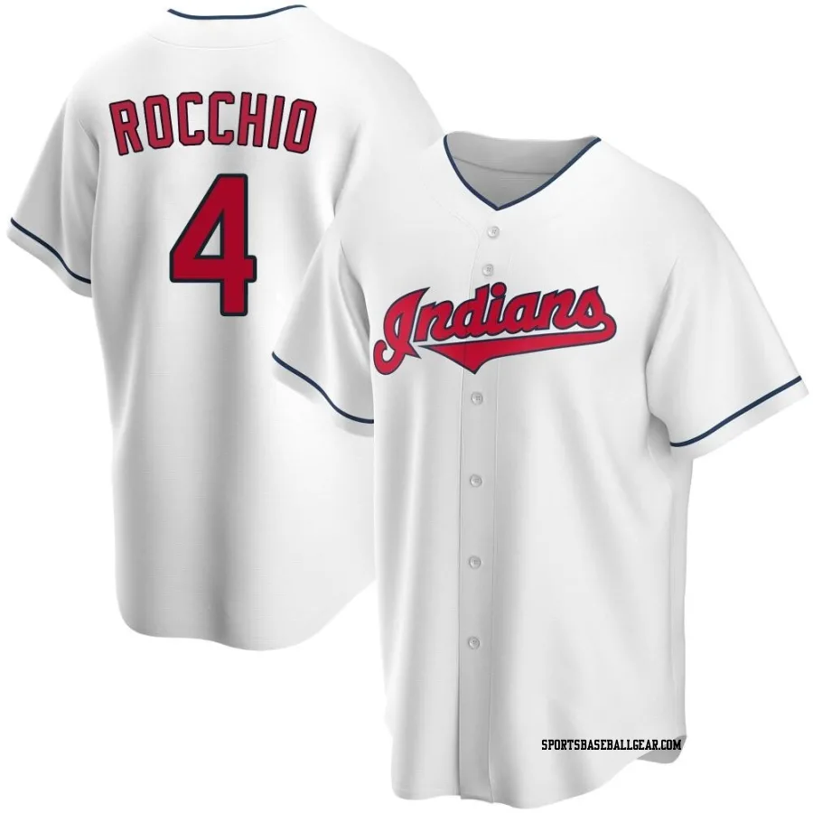 Brayan Rocchio Men's Cleveland Guardians White Replica Home Jersey