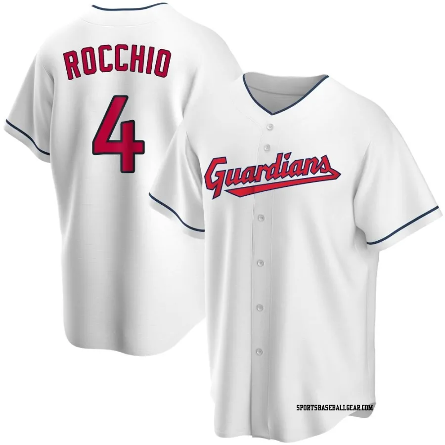 Brayan Rocchio Men's Cleveland Guardians White Replica Home Jersey