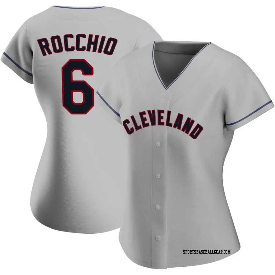 Brayan Rocchio Women's Cleveland Guardians Gray Authentic Road Jersey