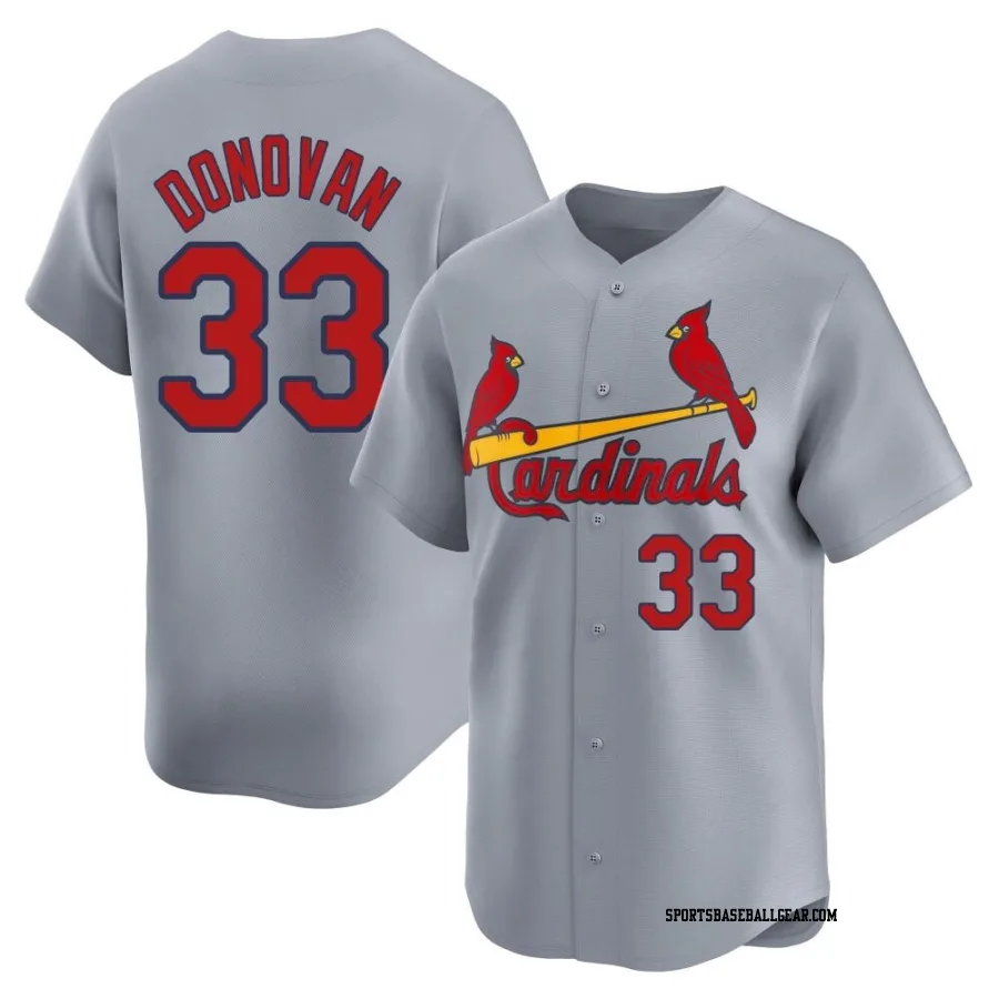 Brendan Donovan Men's St. Louis Cardinals Gray Limited Away Jersey