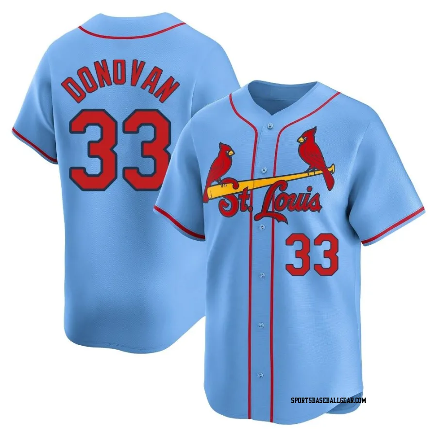 Brendan Donovan Men's St. Louis Cardinals Light Blue Limited Alternate Jersey