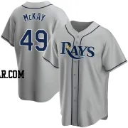 Brendan McKay Men's Tampa Bay Rays Gray Replica Road Jersey