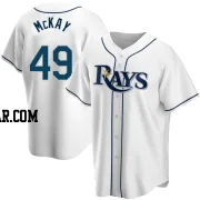 Brendan McKay Men's Tampa Bay Rays White Replica Home Jersey