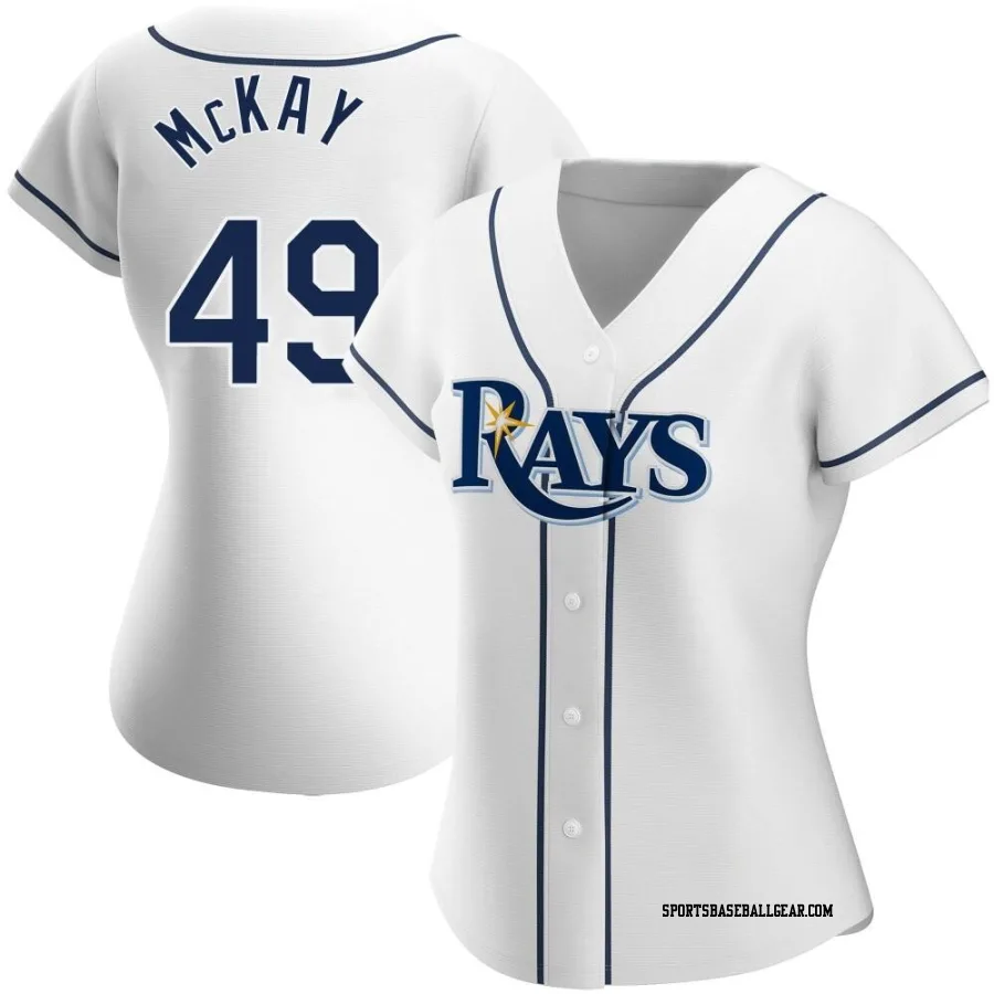 Brendan McKay Women's Tampa Bay Rays White Authentic Home Jersey