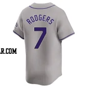 Brendan Rodgers Men's Colorado Rockies Gray Limited Road Jersey