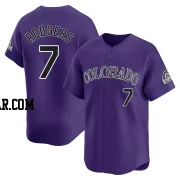 Brendan Rodgers Men's Colorado Rockies Purple Limited Alternate Jersey