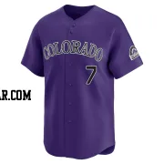 Brendan Rodgers Men's Colorado Rockies Purple Limited Alternate Jersey