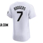 Brendan Rodgers Men's Colorado Rockies White Elite Home Jersey