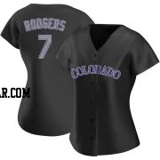 Brendan Rodgers Women's Colorado Rockies Black Authentic Alternate Jersey