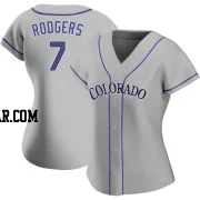 Brendan Rodgers Women's Colorado Rockies Gray Authentic Road Jersey