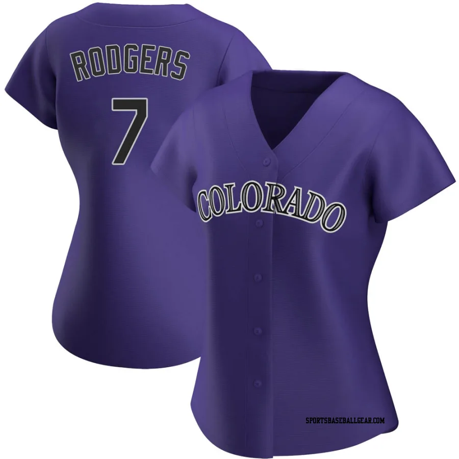 Brendan Rodgers Women's Colorado Rockies Purple Authentic Alternate Jersey