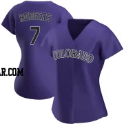 Brendan Rodgers Women's Colorado Rockies Purple Replica Alternate Jersey