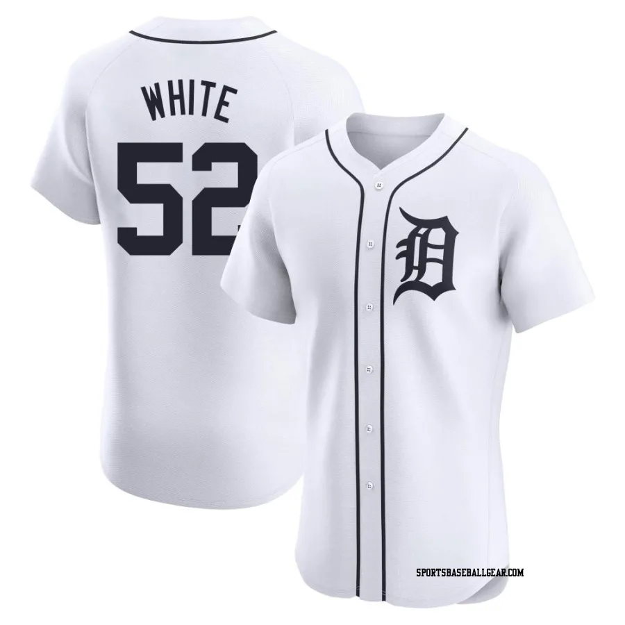 Brendan White Men's Detroit Tigers White Elite Home Jersey