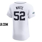 Brendan White Men's Detroit Tigers White Elite Home Patch Jersey