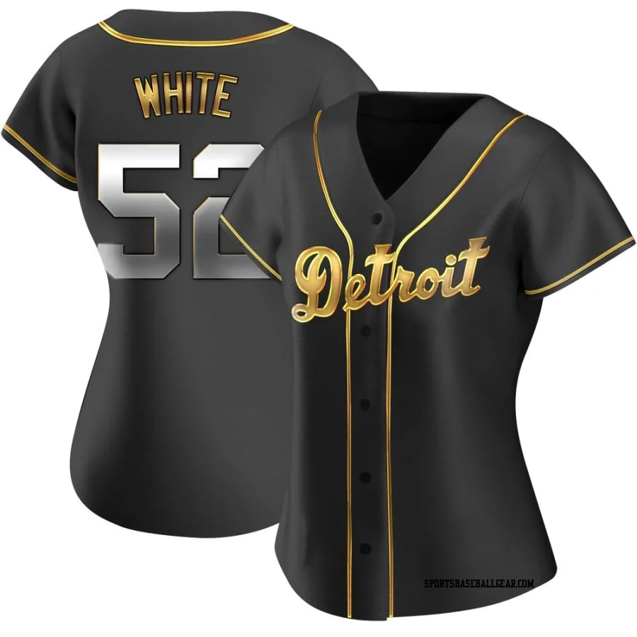 Brendan White Women's Detroit Tigers Black Golden Replica Alternate Jersey