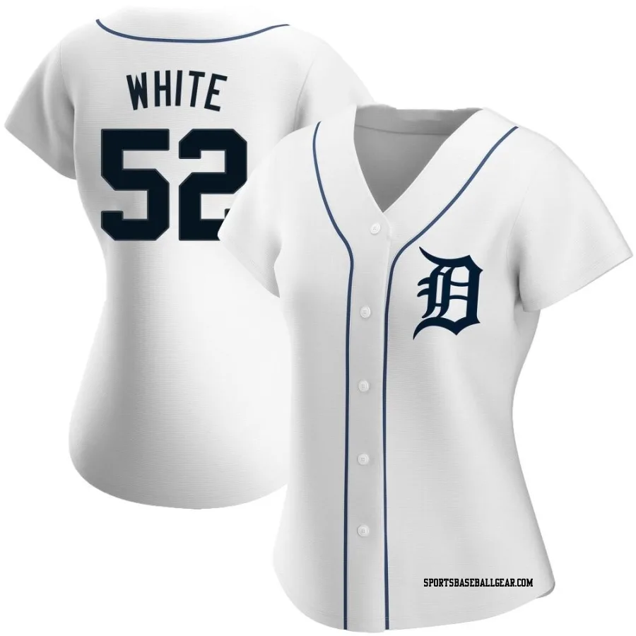 Brendan White Women's Detroit Tigers White Authentic Home Jersey