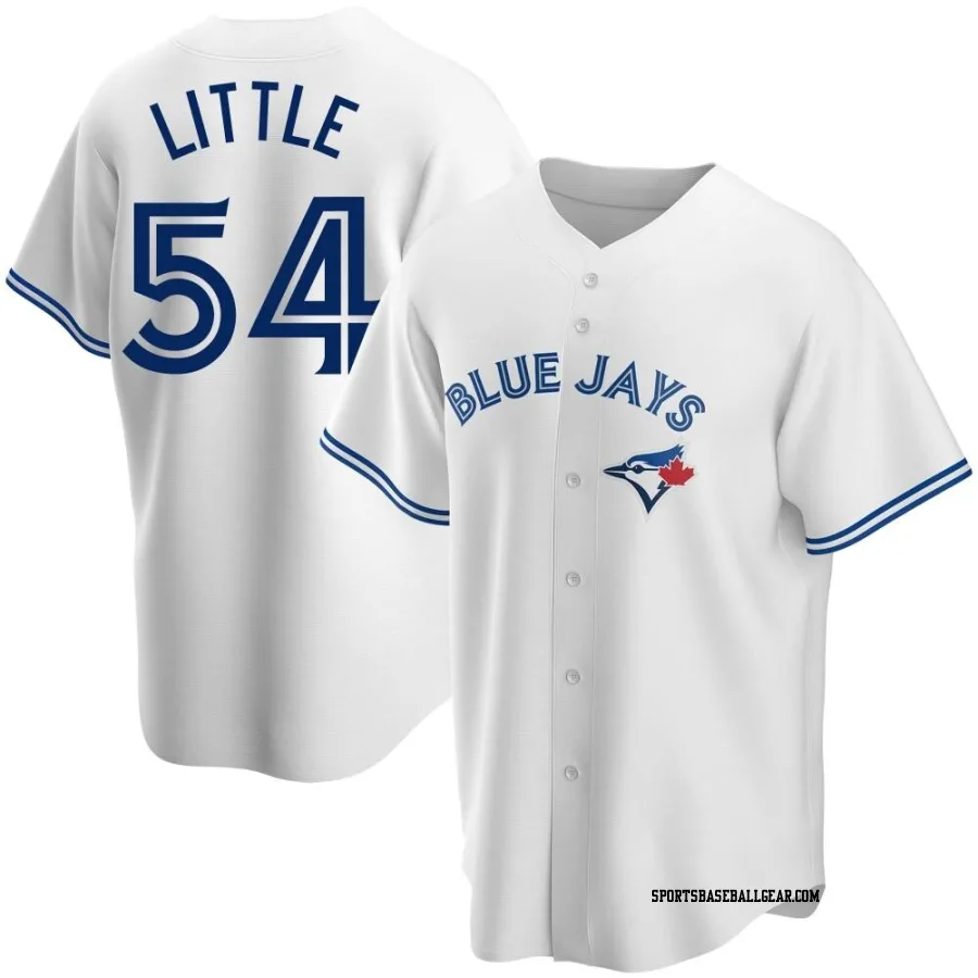 Brendon Little Men's Toronto Blue Jays White Replica Home Jersey