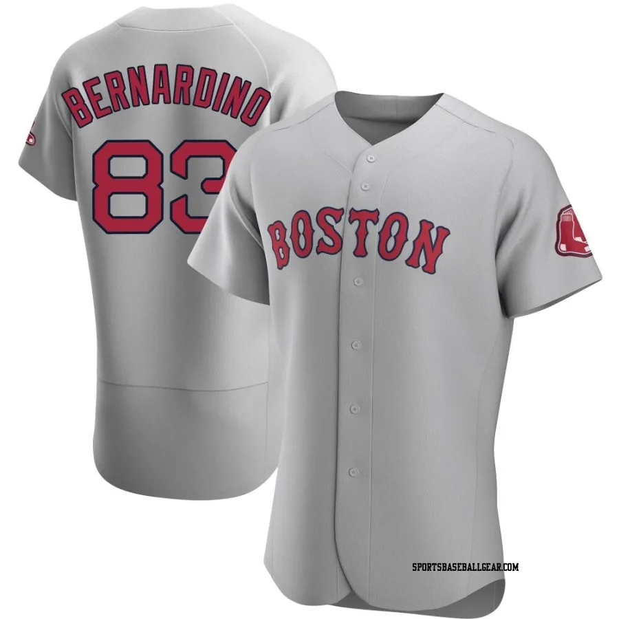 Brennan Bernardino Men's Boston Red Sox Gray Authentic Road Jersey