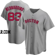 Brennan Bernardino Men's Boston Red Sox Gray Replica Road Jersey