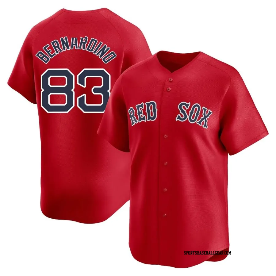 Brennan Bernardino Men's Boston Red Sox Red Limited Alternate Jersey