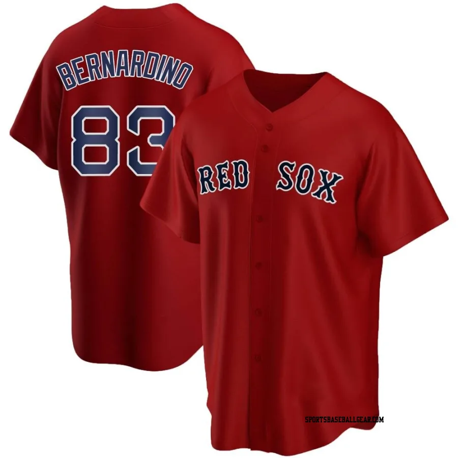 Brennan Bernardino Men's Boston Red Sox Red Replica Alternate Jersey