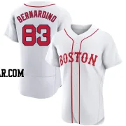 Brennan Bernardino Men's Boston Red Sox White Authentic 2021 Patriots' Day Jersey