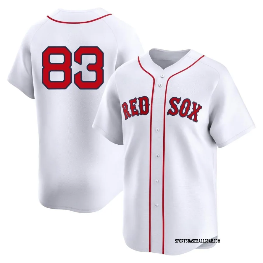 Brennan Bernardino Men's Boston Red Sox White Limited 2nd Home Jersey