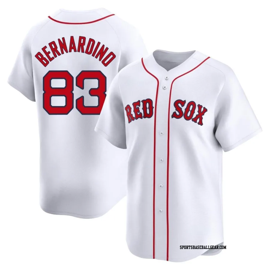 Brennan Bernardino Men's Boston Red Sox White Limited Home Jersey