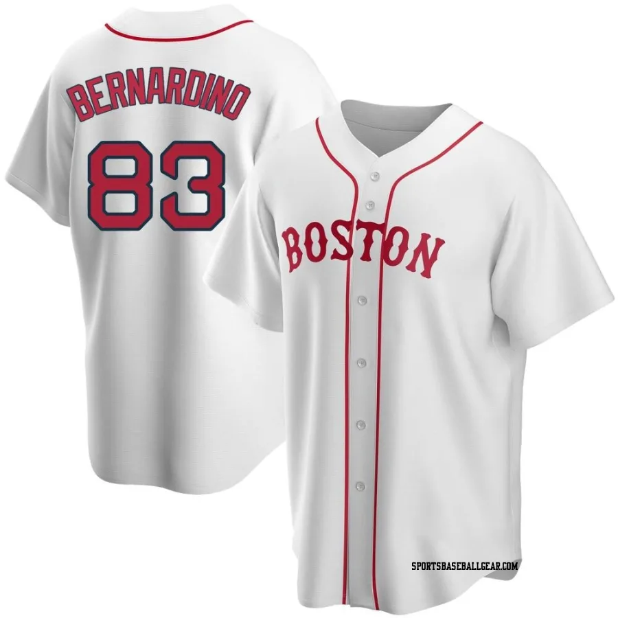 Brennan Bernardino Men's Boston Red Sox White Replica Alternate Jersey