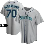 Brennan Bernardino Men's Seattle Mariners Gray Replica Road Jersey