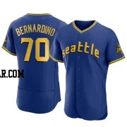 Brennan Bernardino Men's Seattle Mariners Royal Authentic 2023 City Connect Jersey