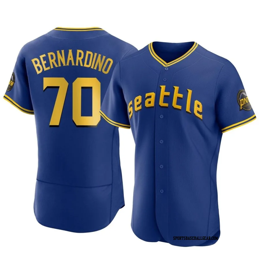 Brennan Bernardino Men's Seattle Mariners Royal Authentic 2023 City Connect Jersey