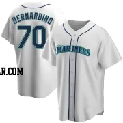 Brennan Bernardino Men's Seattle Mariners White Replica Home Jersey