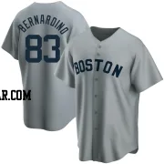 Brennan Bernardino Youth Boston Red Sox Gray Replica Road Cooperstown Collection Jersey