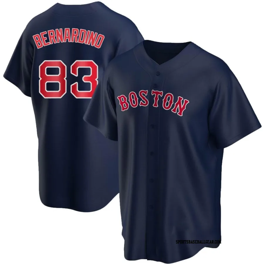 Brennan Bernardino Youth Boston Red Sox Navy Replica Alternate Jersey