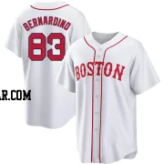 Brennan Bernardino Youth Boston Red Sox White Replica 2021 Patriots' Day Jersey