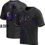 Brennen Davis Men's Chicago Cubs Black Holographic Replica Alternate Jersey