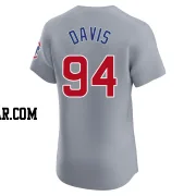 Brennen Davis Men's Chicago Cubs Gray Elite Road Jersey