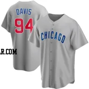 Brennen Davis Men's Chicago Cubs Gray Replica Road Jersey