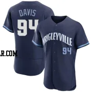 Brennen Davis Men's Chicago Cubs Navy Authentic 2021 City Connect Jersey