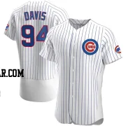 Brennen Davis Men's Chicago Cubs White Authentic Home Jersey