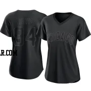 Brennen Davis Women's Chicago Cubs Black Authentic Pitch Fashion Jersey