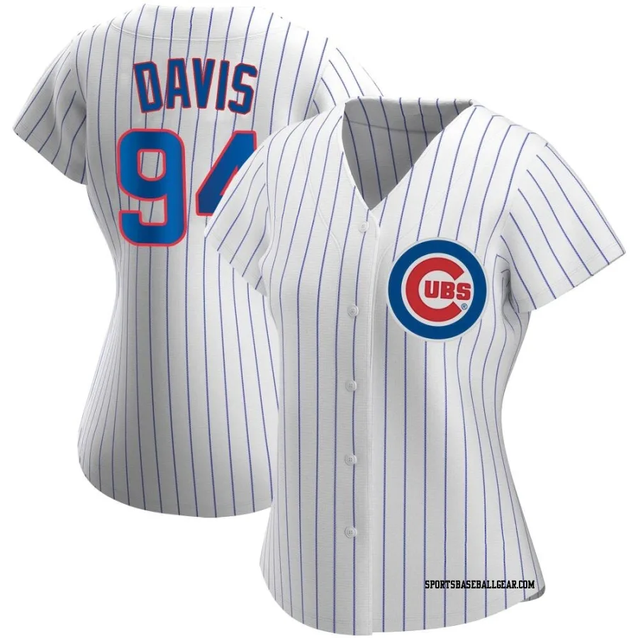 Brennen Davis Women's Chicago Cubs White Authentic Home Jersey